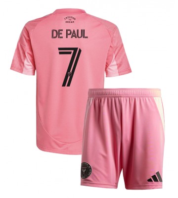 Inter Miami Rodrigo De Paul #7 Dětské Domácí Dres 2025-26 Krátký Rukáv (+ trenýrky)