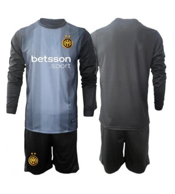 Inter Milan Brankářské Dětské Domácí Dres 2025-26 Dlouhý Rukáv (+ trenýrky)