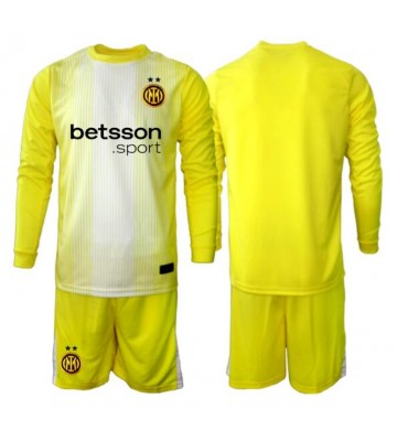 Inter Milan Brankářské Dětské Venkovní Dres 2025-26 Dlouhý Rukáv (+ trenýrky)