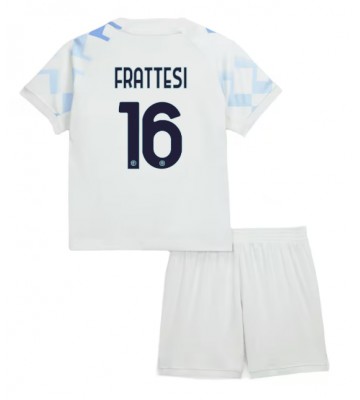 Inter Milan Davide Frattesi #16 Dětské Venkovní Dres 2025-26 Krátký Rukáv (+ trenýrky)