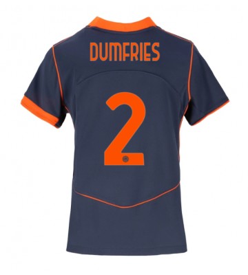 Inter Milan Denzel Dumfries #2 Dámské Alternativní Dres 2025-26 Krátký Rukáv