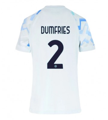 Inter Milan Denzel Dumfries #2 Dámské Venkovní Dres 2025-26 Krátký Rukáv
