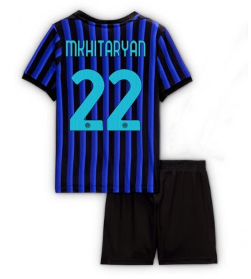 Inter Milan Henrikh Mkhitaryan #22 Dětské Domácí Dres 2025-26 Krátký Rukáv (+ trenýrky)