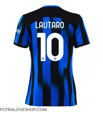 Inter Milan Lautaro Martinez #10 Dámské Domácí Dres 2023-24 Krátký Rukáv