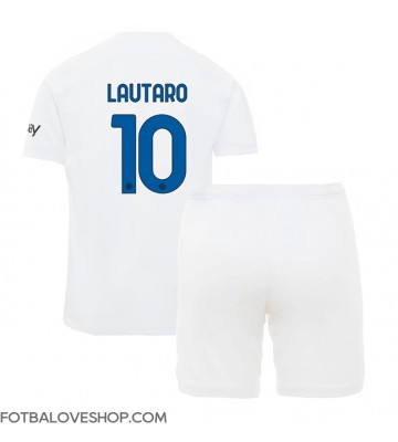 Inter Milan Lautaro Martinez #10 Dětské Venkovní Dres 2023-24 Krátký Rukáv (+ trenýrky)