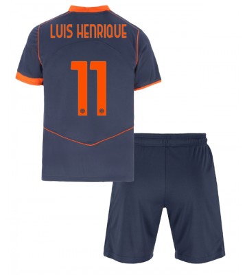 Inter Milan Luis Henrique #11 Dětské Alternativní Dres 2025-26 Krátký Rukáv (+ trenýrky)