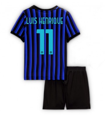 Inter Milan Luis Henrique #11 Dětské Domácí Dres 2025-26 Krátký Rukáv (+ trenýrky)