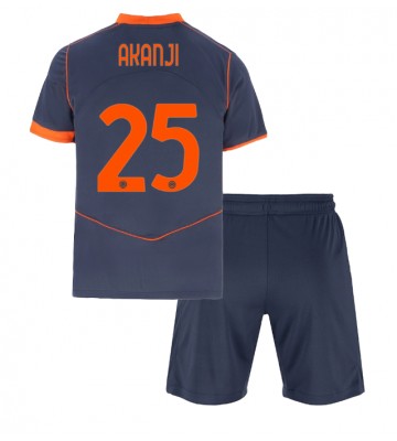 Inter Milan Manuel Akanji #25 Dětské Alternativní Dres 2025-26 Krátký Rukáv (+ trenýrky)