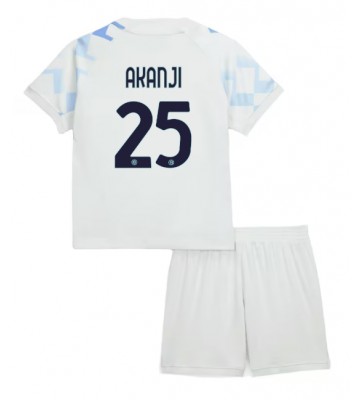 Inter Milan Manuel Akanji #25 Dětské Venkovní Dres 2025-26 Krátký Rukáv (+ trenýrky)