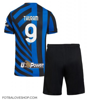 Inter Milan Marcus Thuram #9 Dětské Domácí Dres 2024-25 Krátký Rukáv (+ trenýrky)