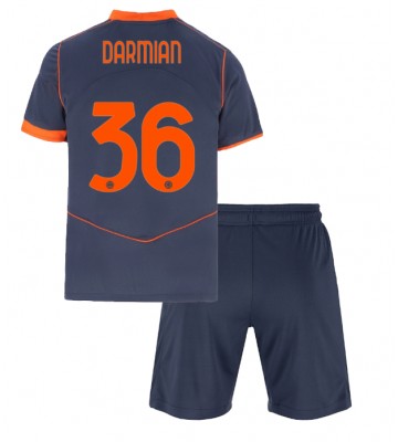 Inter Milan Matteo Darmian #36 Dětské Alternativní Dres 2025-26 Krátký Rukáv (+ trenýrky)