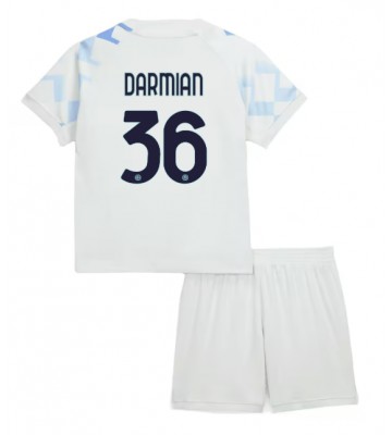 Inter Milan Matteo Darmian #36 Dětské Venkovní Dres 2025-26 Krátký Rukáv (+ trenýrky)