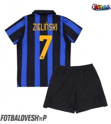 Inter Milan Piotr Zielinski #7 Dětské Domácí Dres 2026-27 Krátký Rukáv (+ trenýrky)