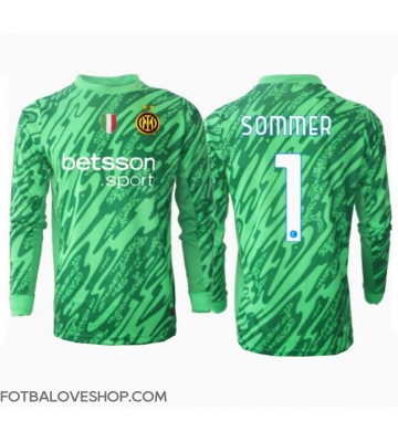 Inter Milan Yann Sommer #1 Brankářské Domácí Dres 2024-25 Dlouhý Rukáv