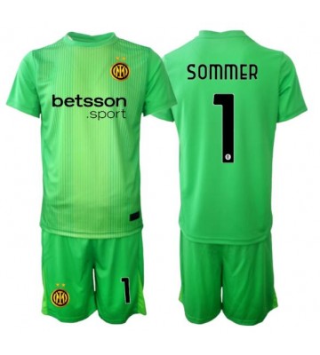 Inter Milan Yann Sommer #1 Brankářské Dětské Alternativní Dres 2025-26 Krátký Rukáv (+ trenýrky)