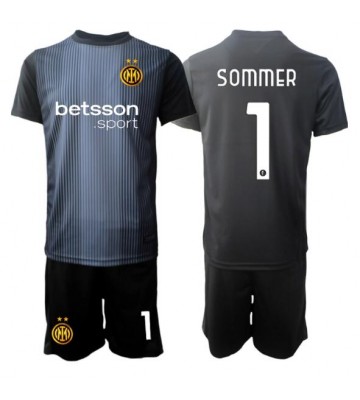 Inter Milan Yann Sommer #1 Brankářské Dětské Domácí Dres 2025-26 Krátký Rukáv (+ trenýrky)