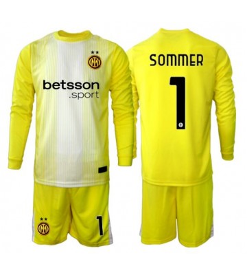 Inter Milan Yann Sommer #1 Brankářské Dětské Venkovní Dres 2025-26 Dlouhý Rukáv (+ trenýrky)