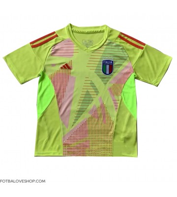 Itálie Brankářské Domácí Dres ME 2024 Krátký Rukáv
