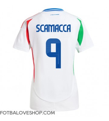 Itálie Gianluca Scamacca #9 Dámské Venkovní Dres ME 2024 Krátký Rukáv