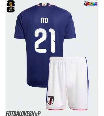 Japonsko Hiroki Ito #21 Dětské Domácí Dres MS 2026 Krátký Rukáv (+ trenýrky)