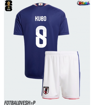 Japonsko Takefusa Kubo #8 Dětské Domácí Dres MS 2026 Krátký Rukáv (+ trenýrky)