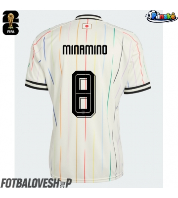 Japonsko Takumi Minamino #8 Venkovní Dres MS 2026 Krátký Rukáv