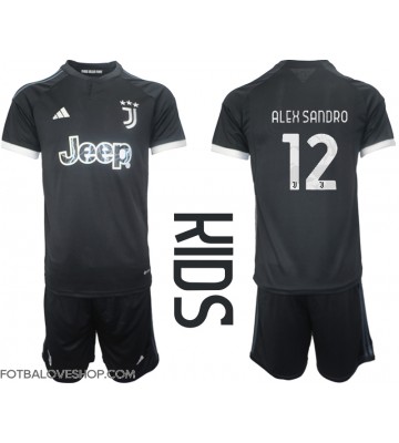 Juventus Alex Sandro #12 Dětské Alternativní Dres 2023-24 Krátký Rukáv (+ trenýrky)