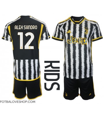 Juventus Alex Sandro #12 Dětské Domácí Dres 2023-24 Krátký Rukáv (+ trenýrky)