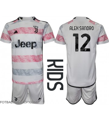 Juventus Alex Sandro #12 Dětské Venkovní Dres 2023-24 Krátký Rukáv (+ trenýrky)