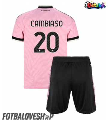 Juventus Andrea Cambiaso #20 Dětské Venkovní Dres 2026-27 Krátký Rukáv (+ trenýrky)