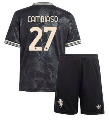 Juventus Andrea Cambiaso #27 Dětské Alternativní Dres 2025-26 Krátký Rukáv (+ trenýrky)