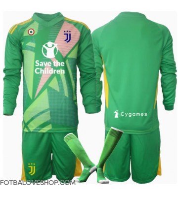 Juventus Brankářské Dětské Venkovní Dres 2024-25 Dlouhý Rukáv (+ trenýrky)