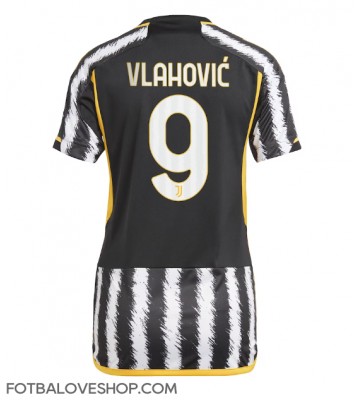 Juventus Dusan Vlahovic #9 Dámské Domácí Dres 2023-24 Krátký Rukáv