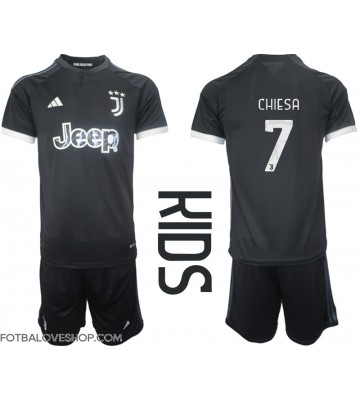 Juventus Federico Chiesa #7 Dětské Alternativní Dres 2023-24 Krátký Rukáv (+ trenýrky)