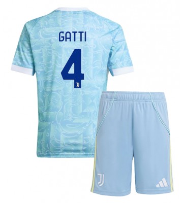 Juventus Federico Gatti #4 Dětské Venkovní Dres 2025-26 Krátký Rukáv (+ trenýrky)