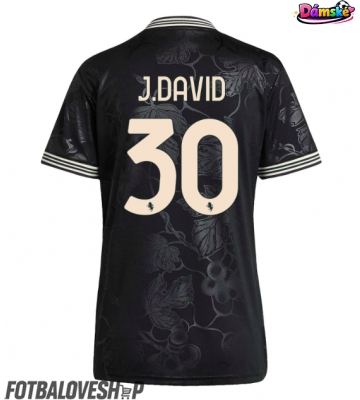 Juventus Jonathan David #30 Dámské Alternativní Dres 2025-26 Krátký Rukáv