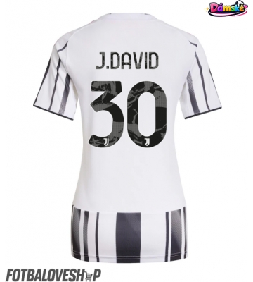 Juventus Jonathan David #30 Dámské Domácí Dres 2025-26 Krátký Rukáv