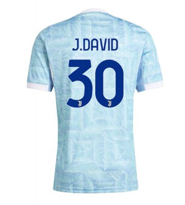 Juventus Jonathan David #30 Venkovní Dres 2025-26 Krátký Rukáv