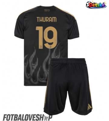 Juventus Khephren Thuram #19 Dětské Alternativní Dres 2026-27 Krátký Rukáv (+ trenýrky)
