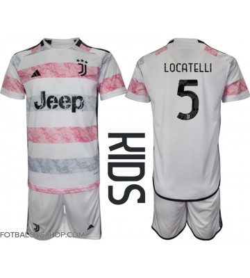 Juventus Manuel Locatelli #5 Dětské Venkovní Dres 2023-24 Krátký Rukáv (+ trenýrky)