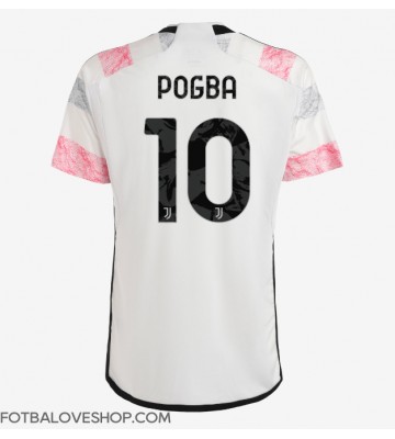 Juventus Paul Pogba #10 Venkovní Dres 2023-24 Krátký Rukáv