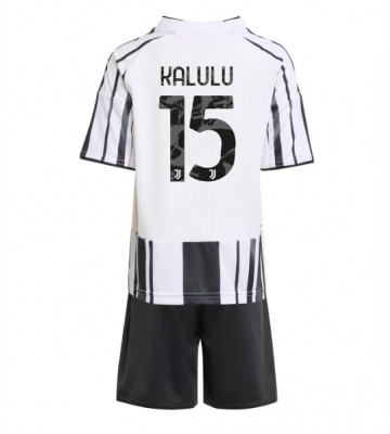 Juventus Pierre Kalulu #15 Dětské Domácí Dres 2025-26 Krátký Rukáv (+ trenýrky)