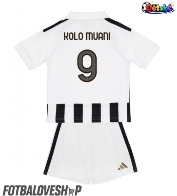 Juventus Randal Kolo Muani #9 Dětské Domácí Dres 2026-27 Krátký Rukáv (+ trenýrky)