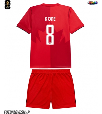 Kanada Ismael Kone #8 Dětské Domácí Dres MS 2026 Krátký Rukáv (+ trenýrky)