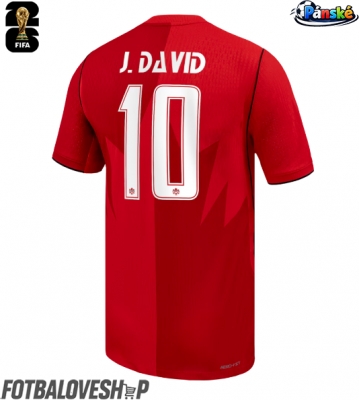 Kanada Jonathan David #10 Domácí Dres MS 2026 Krátký Rukáv