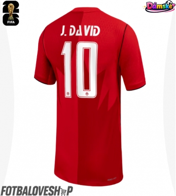Kanada Jonathan David #10 Dámské Domácí Dres MS 2026 Krátký Rukáv