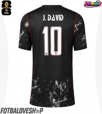 Kanada Jonathan David #10 Dámské Venkovní Dres MS 2026 Krátký Rukáv