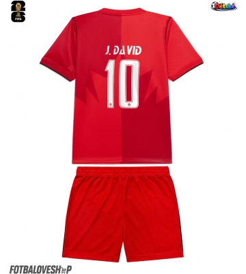 Kanada Jonathan David #10 Dětské Domácí Dres MS 2026 Krátký Rukáv (+ trenýrky)