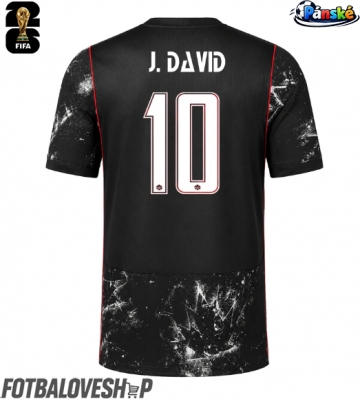Kanada Jonathan David #10 Venkovní Dres MS 2026 Krátký Rukáv