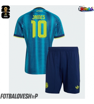 Kolumbie James Rodriguez #10 Dětské Venkovní Dres MS 2026 Krátký Rukáv (+ trenýrky)